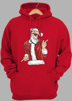 Худи мужское JHK Santa And Music SWRAKNG-RD/NG 2XL Красное (2000000890180)