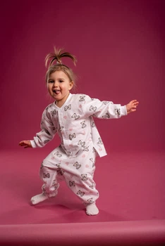 Пижама детская SweetJama Kids "Мишка с большим сердцем" с карманом на попе 92