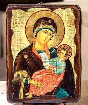 Икона Утоли моя печали Пресвятой Богородицы (на дереве 130*170 мм)