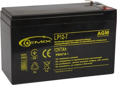 Аккумуляторная батарея Gemix 12V 7Ah AGM (LP1270)