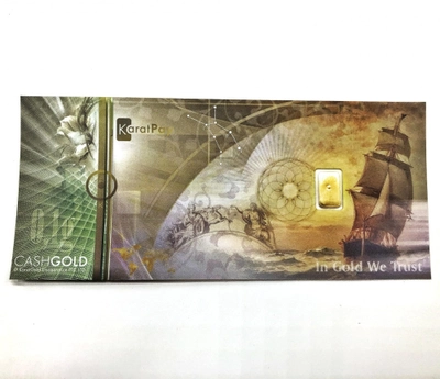Золотой слиток - банкнота 0.1 ГРАММ Karatbars- Karatpay