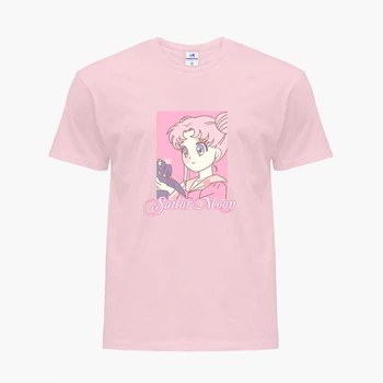 Детская футболка для девочек Сейлор Мун (Sailor Moon) (25186-2914-28) 134-140 см Хлопок Розовый
