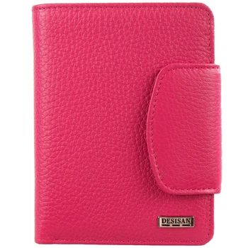 Кошелек женский кожаный Desisan 086-369 розовый флотар