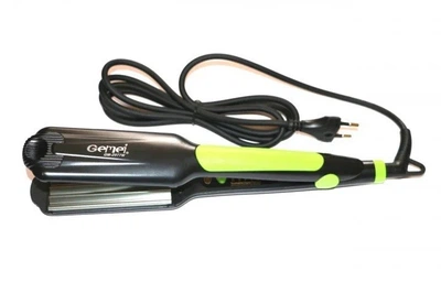 Плойка-гофре для волос Gemei GM-2977W 50 Вт черно-зеленый