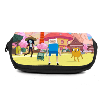 Школьный пенал Время приключений органайзер универсальный (Adventure time-002-6-black) черный