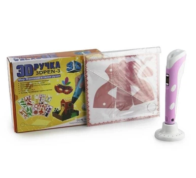 3D ручка с дисплеем, PLA нитями и трафаретами 3D PEN-3