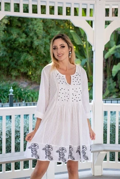 Пляжна туніка з кишенями Fresh Cotton 21F-004C 46(L) Білий
