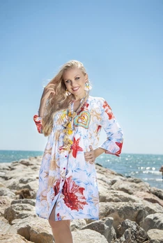 Цветная туника на пуговицах AnastaSea 2185 A-91C 48(XL) Принт