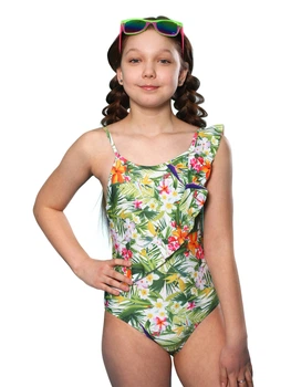 Детский цельный купальник Keyzi Flowers big W 152 Принт