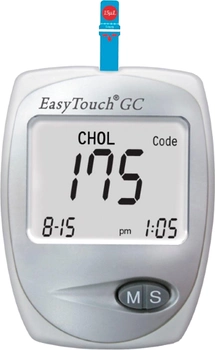 Глюкометр з функцією вимірювання холестерину в крові EasyTouch GC (ЕТ-202)