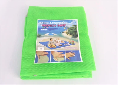 ​Коврик - сетка для пляжа Антипесок 200*150 см Sand Leakage Beach-Mat Пляжная подстилка Зелёная