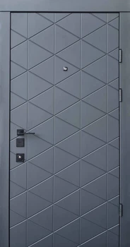 Вхідні двері Qdoors Авангард Бакарді 860-960*2050 мм антрацит/біла емаль короб 2 кольори (QA819ч/б)