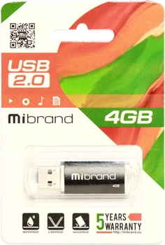 Mibrand Cougar 4GB USB 2.0 Black (MI2.0/CU4P1B)