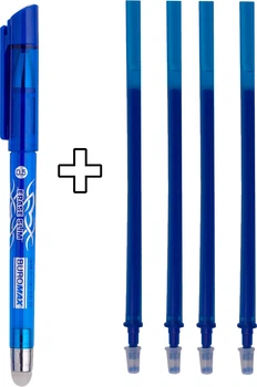 Ручка гелевая Buromax Erase Slim Пиши-стирай 0.5 мм синяя + стержни 4 шт (BM.8304-01)