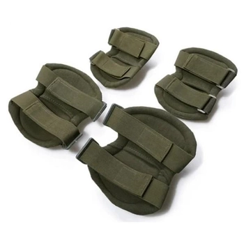 Набор PRO средств индивидуальной защиты UKC два наколенника и два налокотника штурмовые тактические AV+ мешочек для переноски