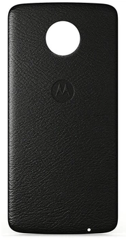 Дизайнерская накладка для Moto Z Style Shell Moto Mod Black Leather (ASMCAPBKLREU)