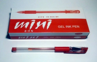 Ручка гелевая красная MIMI GEL INK PEN 0,5мм
