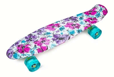 Пенни борд Детский скейт Penny Board Flowers Chamomile со светящимися колесами PN-1427061371