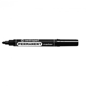 Маркер Centropen Permanent 2.5 мм круглый черный (8566)