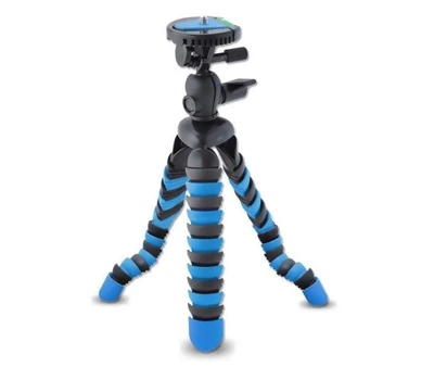 Гнучкий штатив Тripod H19 см для смартфона, GoPro, камери Alitek Flexible Black / Вlue
