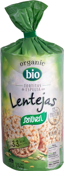 Органічні зернові хлібці Santiveri Tortitas Espelta Lentejas зі спельту та сочевицею 100 г (8412170041622)