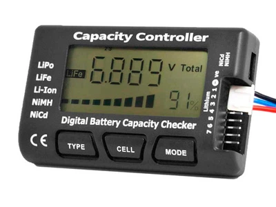 Тестер RC аккумуляторов OEM до 7 ячеек ЖК Li-pol LiFe Li-ion NiMH Nicd (116102)