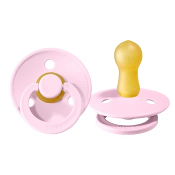 Пустушка BIBS Baby Pink 6-18 міс кругла натуральний каучук