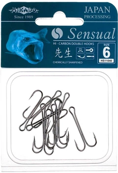 Крючок-двойник Mikado Sensual Double Hook №3/0 5 шт (black nickel) (HS11040-3/0B)