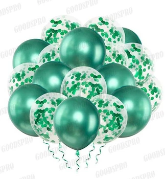 Воздушные шары "Metal Green", Италия, (18шт.), качественный материал