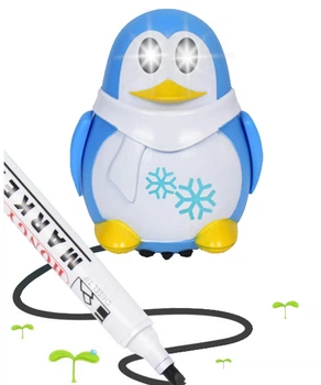 Индуктивная игрушка с LED сенсором Пингвин синий Happy Cow со световыми эффектами (1469)