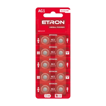 Батарейка ETRON Mega Power AG 1 (LR621) Blister 10 pcs 10/200
