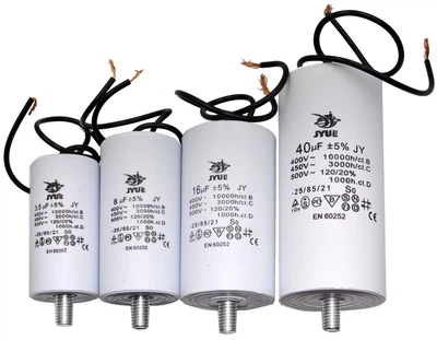 конденсатор JYUL CBB-60L 12,5мкф - 450 VAC болт + провода (35*65 mm) арт.кон244