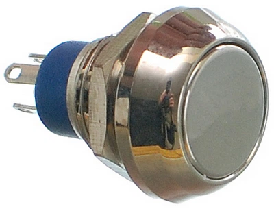 Кнопка антивандальная VJ Parts d18mm резьба 12mm h19mm 4 контакта, арт.кн500