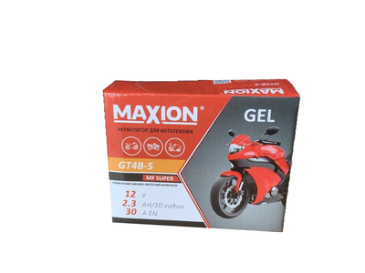 Мото аккумулятор MAXION GT4B - 5 12V 2.3Ah 30A (EN) GEL