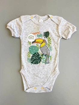 Боді-футболка Veres Tropic baby 80см Сірий