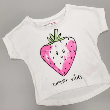 Футболка для девочек с коротким рукавом Minoti 2TTEE07 Summer Vibes 80р. Белый