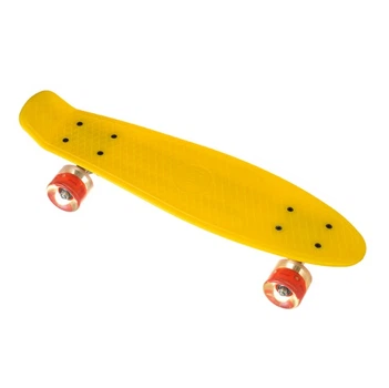 Пенни борд (Penny Board) 23, Колёса PU светящиеся, желтый
