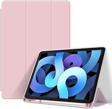 Силиконовый чехол обложка + Pencil Holder BBM1 для iPad Air 4 2020/Air 5 2022 10,9"/Air 11" 2024(M2)/2025(M3)/2026(M4) Розовый
