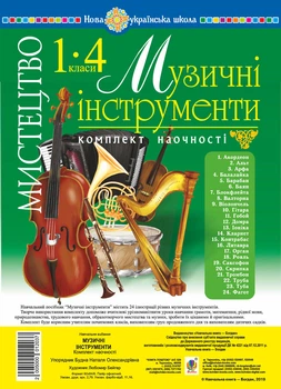 Мистецтво. 1-4 класи. Музичні інструменти. Комплект наочності. НУШ - Будна Наталя Олександрівна (арт. 2005000012037)