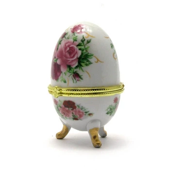Шкатулка яйцо Розовые Розы (10х6х6 см) Homade