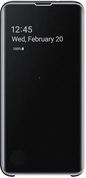 Оригинальный защитный смарт Чехол-книжка Samsung Clear View Cover (S-view Flip) для Samsung Galaxy S10e (G970) Black EF-ZG970CBEGRU