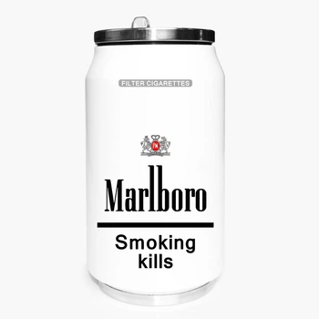 Термобанка Marlboro 350 мл (31091-1639) термокружка термос из нержавеющей стали с трубочкой