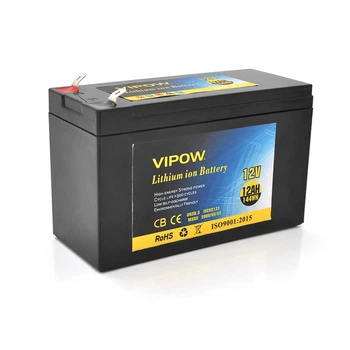 Акумуляторна батарея літієва Vipow 12 V 12A з елементами Li-ion 18650 з вбудованою платою ВМS, (3S6P) (151х65х94(100))мм, Q20