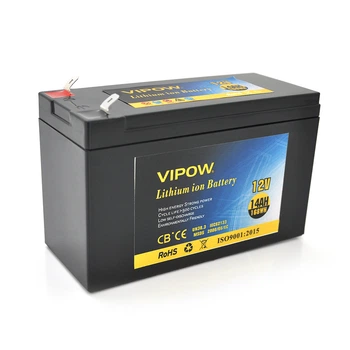Акумуляторна батарея літієва Vipow 12 V 14A з елементами Li-ion 18650 з вбудованою платою ВМS, (3S7P) (151х65х94(100))мм, Q20