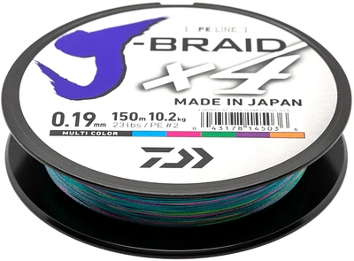 Шнур Daiwa J-Braid X4E 0.19 мм 150 м Multi Color (12745-019)
