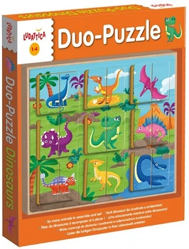 Игровой набор LISCIANI GIOCHI LUDATTICA деревянный DUO DINOSAURS 49936