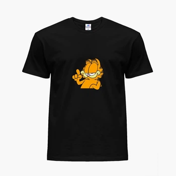Детская футболка Гарфилд (Garfield) (25186-1945) 158-164 см Хлопок Черный
