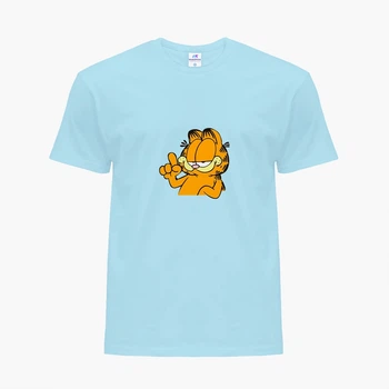 Детская футболка Гарфилд (Garfield) (25186-1945) 146-152 см Хлопок Голубой