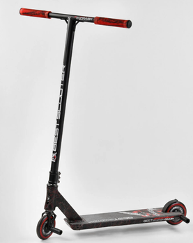 Самокат трюковый Best Scooter "CRASH" HIC-система, ПЕГИ, алюминиевый диск и дека. Black and Red (102311)