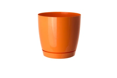 Горшок для цветов с подставкой Form-Plastic Тоскана круглый 4,4 л 19 х 18 см Оранжевый